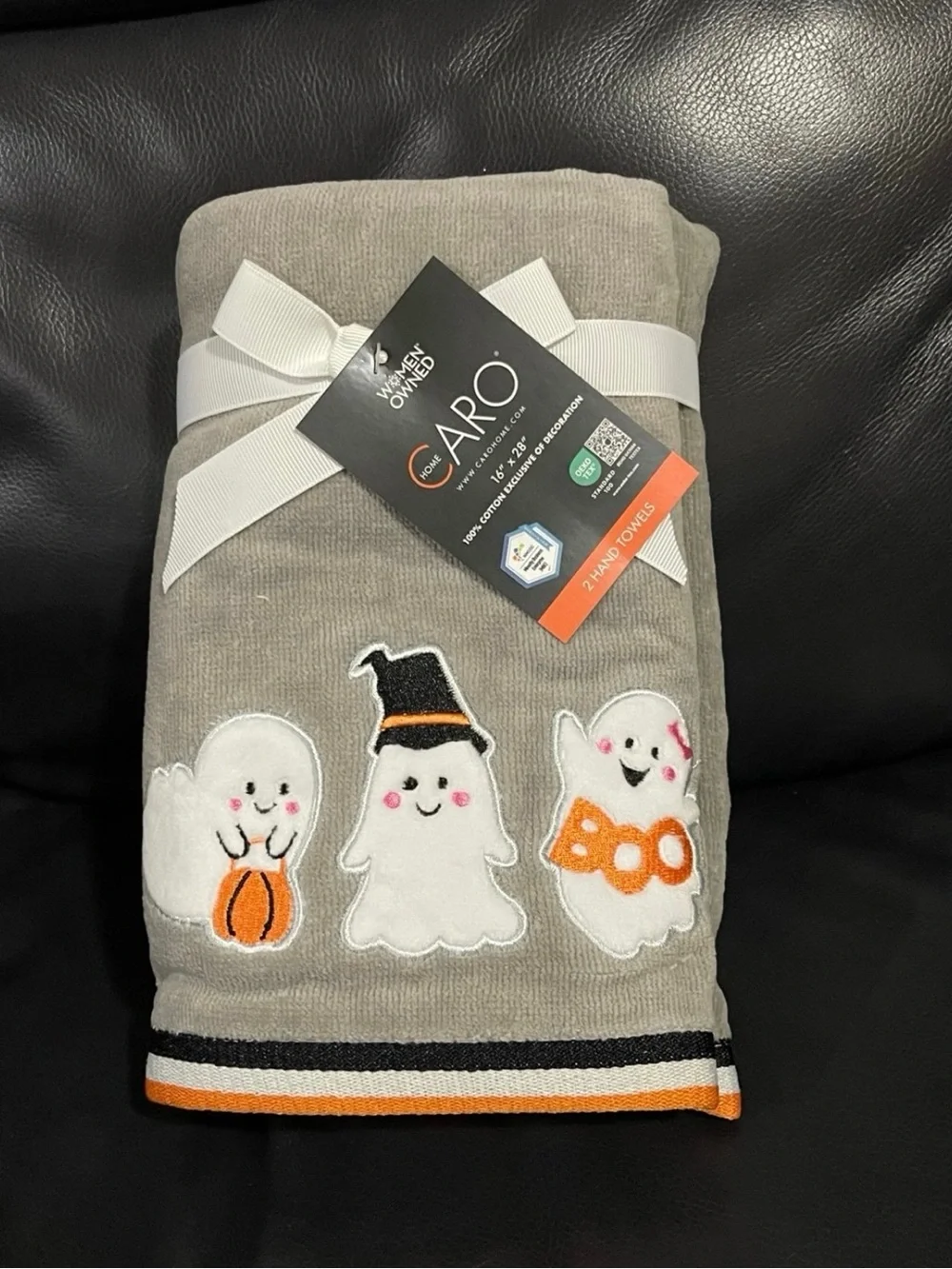 CARO HOME Halloween Ghosts Hand Towels, Set of 2